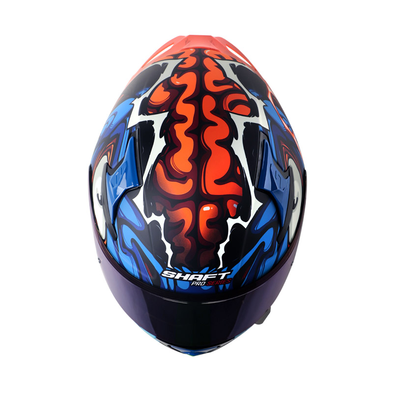 CASCO INTEGRAL SHAFT SHPRO612 DOBLE VISOR THE ABISAL NEGRO AZUL MATE