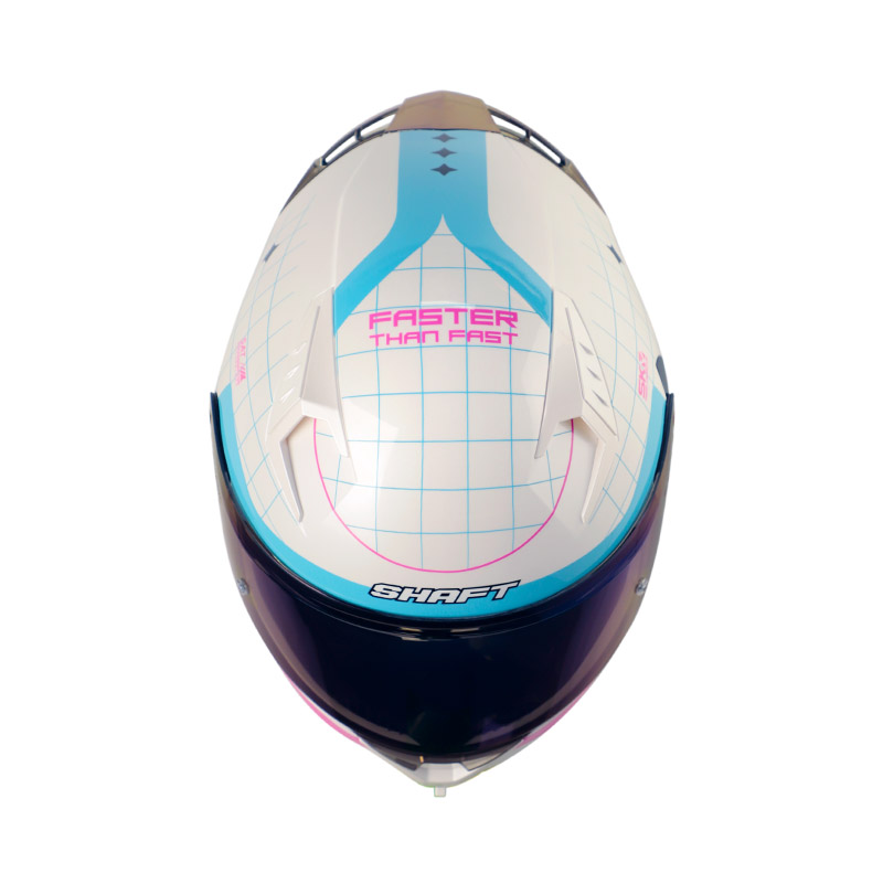 CASCO INTEGRAL SHAFT SH526SP EVO COZKU BLANCO PERLA FUCSIA BRILLO