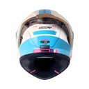 CASCO INTEGRAL SHAFT SH526SP EVO COZKU BLANCO PERLA FUCSIA BRILLO