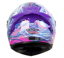 CASCO INTEGRAL SHAFT SHPRO610 EVO DOBLE VISOR NEBULOSA AZUL CLARO FULL COLOR BRILLO