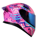 CASCO INTEGRAL SHAFT SHPRO612 DOBLE VISOR FUNNY FUCSIA MORADO MATE