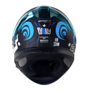 CASCO INTEGRAL SHAFT SHPRO612 DOBLE VISOR FUNNY NEGRO AZUL MATE