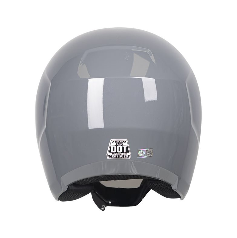 CASCO ABIERTO TECH T10 PLANO GRIS BRILLO