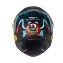 CASCO INTEGRAL SHAFT SH526SP EVO UNGLORIOUS DOGS NEGRO AZUL MATE VISOR IRIDIUM DORADO