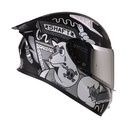 CASCO INTEGRAL SHAFT SH526SP EVO UNGLORIOUS DOGS NEGRO GRIS MATE VISOR PLATA