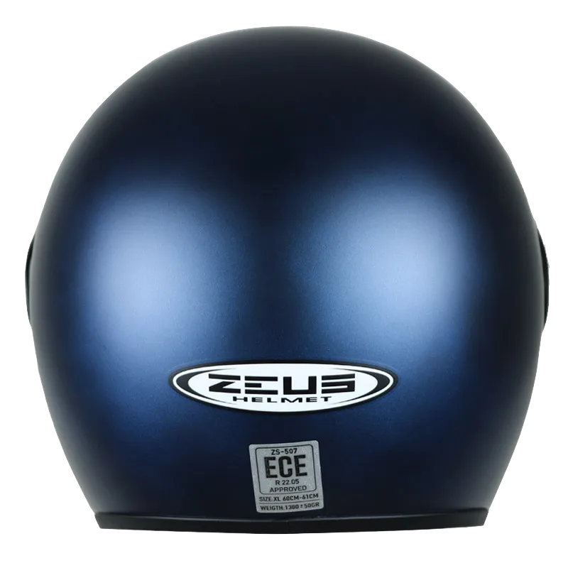 CASCO ABIERTO ZEUS 507 AZUL OSCURO MATE 