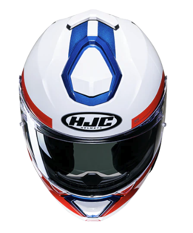 CASCO ABATIBLE HJC I91 DOBLE VISOR BINA MC21 AZUL ROJO BRILLO