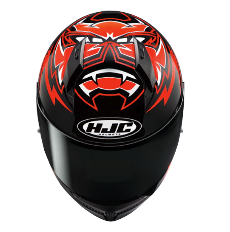 CASCO INTEGRAL HJC C10 DIABLO MASK ROJO NEGRO