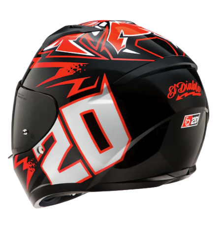 CASCO INTEGRAL HJC C10 DIABLO MASK ROJO NEGRO