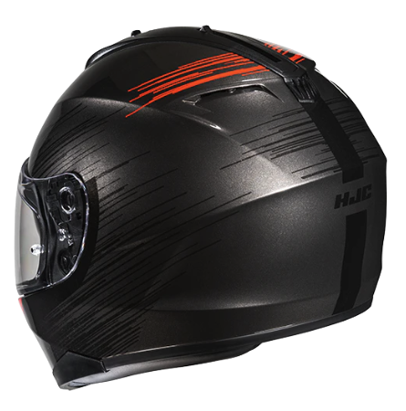 CASCO INTEGRAL HJC C70N SWAY MC1 ROJO NEGRO
