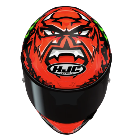 CASCO INTEGRAL HJC RPHA1 QUARTARARO MC1 ROJO NEGRO BRILLO