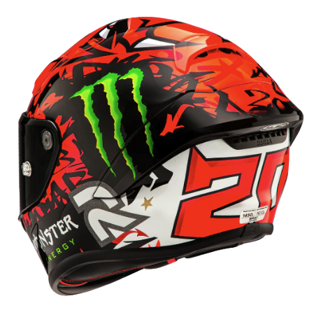 CASCO INTEGRAL HJC RPHA1 QUARTARARO MC1 ROJO NEGRO BRILLO