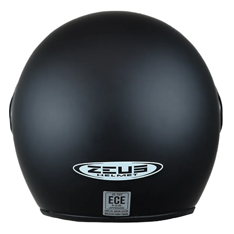 CASCO ABIERTO ZEUS 507 OP NEGRO MATE 