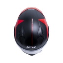 CASCO ABATIBLE ICH 3120 DOBLE VISOR ZORTH NEGRO ROJO MATE VISOR TRANSPARENTE