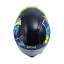 CASCO INTEGRAL ICH 503 MAGIC NEGRO AZUL NAVY BRILLO VISOR TRANSPARENTE 