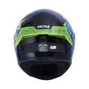 CASCO INTEGRAL ICH 503 MAGIC NEGRO AZUL NAVY BRILLO VISOR TRANSPARENTE 