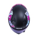 CASCO INTEGRAL ICH 503 MAGIC NEGRO LILA MATE VISOR AZUL
