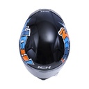 CASCO INTEGRAL ICH 503 MAGIC NEGRO NARANJA BRILLO VISOR TRANSPARENTE