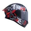 CASCO INTEGRAL ICH 503 MAGIC NEGRO ROJO MATE VISOR SILVER