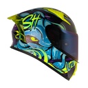 CASCO INTEGRAL SHAFT SH526SP EVO MASTER OF THE SEA MORADO AZUL BRILLO VISOR MORADO