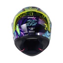 CASCO INTEGRAL SHAFT SH526SP EVO MASTER OF THE SEA MORADO AZUL BRILLO VISOR MORADO