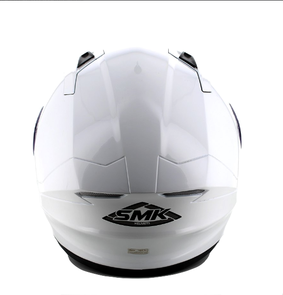 CASCO INTEGRAL SMK STELLAR SPOILER BLANCO BRILLO