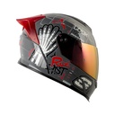 CASCO INTEGRAL SHAFT SH502SP X RAY GRIS NEGRO BRILLO VISOR ROJO