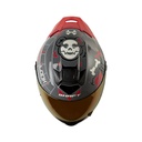 CASCO INTEGRAL SHAFT SH502SP X RAY GRIS NEGRO BRILLO VISOR ROJO