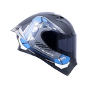 CASCO INTEGRAL ICH 503 X-LOCK NEGRO BLANCO AZUL MATE VISOR NEGRO