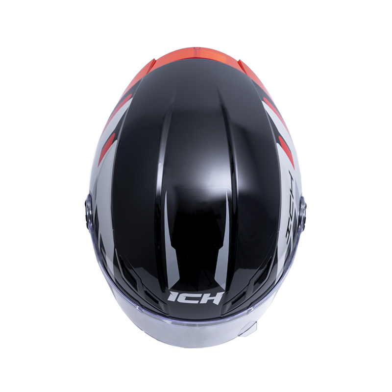 CASCO INTEGRAL ICH 501SP FITAR NEGRO ROJO BRILLO VISOR TRANSPARENTE