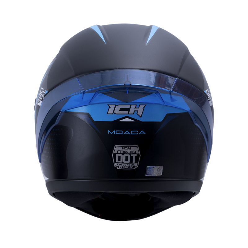 CASCO INTEGRAL ICH 501SP MOACA NEGRO AZUL MATE VISOR TRANSPARENTE