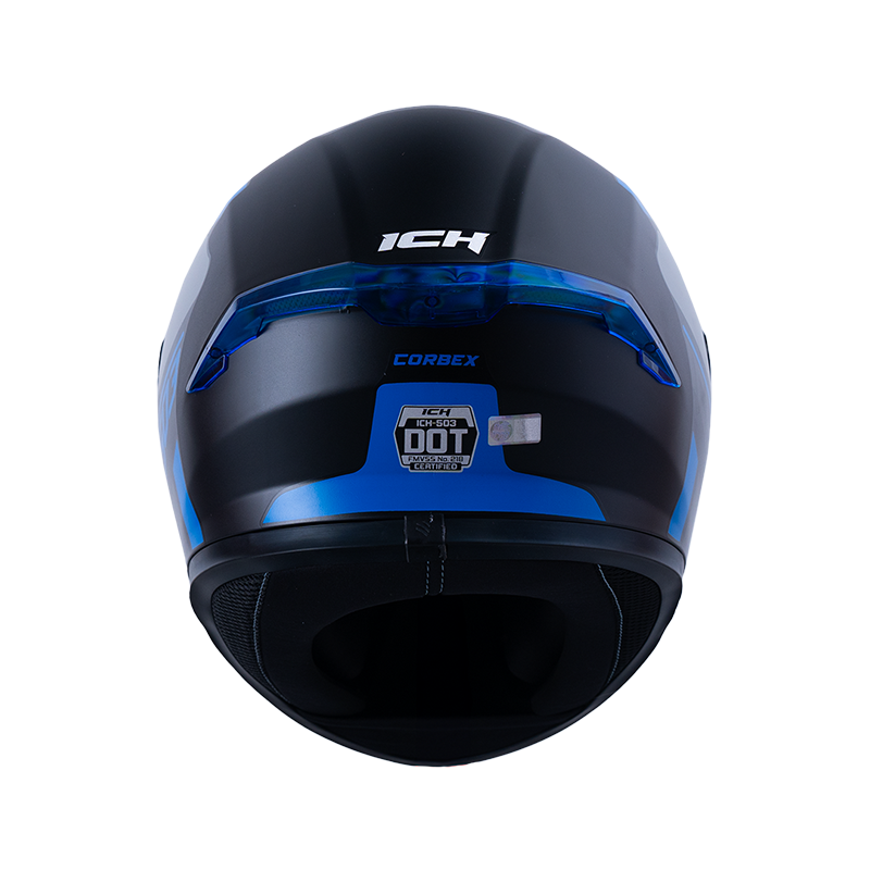 CASCO INTEGRAL ICH 503 CORBEX NEGRO AZUL MATE VISOR NEGRO