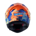 CASCO INTEGRAL SHAFT SHPRO610 EVO DOBLE VISOR FAST FOOD AZUL AZUL MATE VISOR DORADO