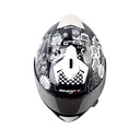 CASCO INTEGRAL SHAFT SHPRO610 EVO DOBLE VISOR FAST FOOD NEGRO NEGRO BRILLO VISOR SILVER