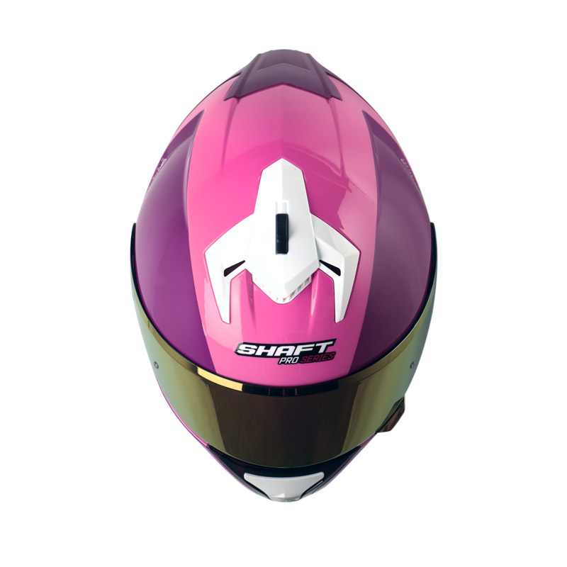 CASCO INTEGRAL SHAFT SHPRO610 EVO DOBLE VISOR LOCK BLANCO MORADO BRILLO VISOR IRIDIUM MORADO