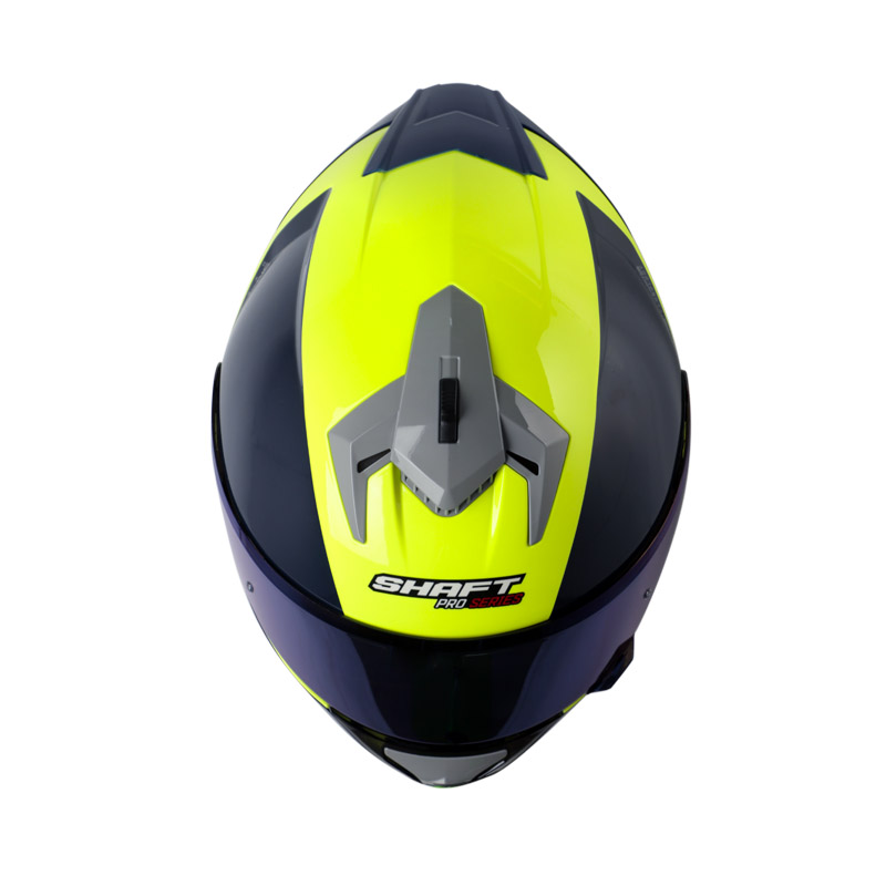 CASCO INTEGRAL SHAFT SHPRO610 EVO DOBLE VISOR LOCK GRIS AZUL NAVY BRILLO VISOR AZUL 