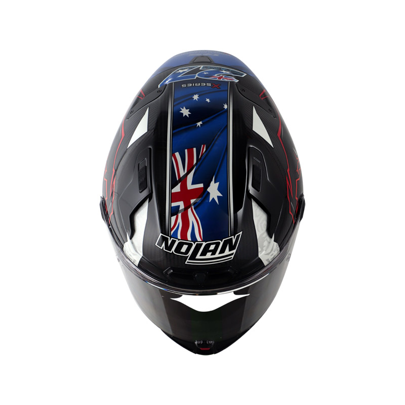 CASCO INTEGRAL NOLAN X-804 RS-U.C STONER NEGRO AZUL BRILLO