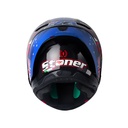 CASCO INTEGRAL NOLAN X-804 RS-U.C STONER NEGRO AZUL BRILLO