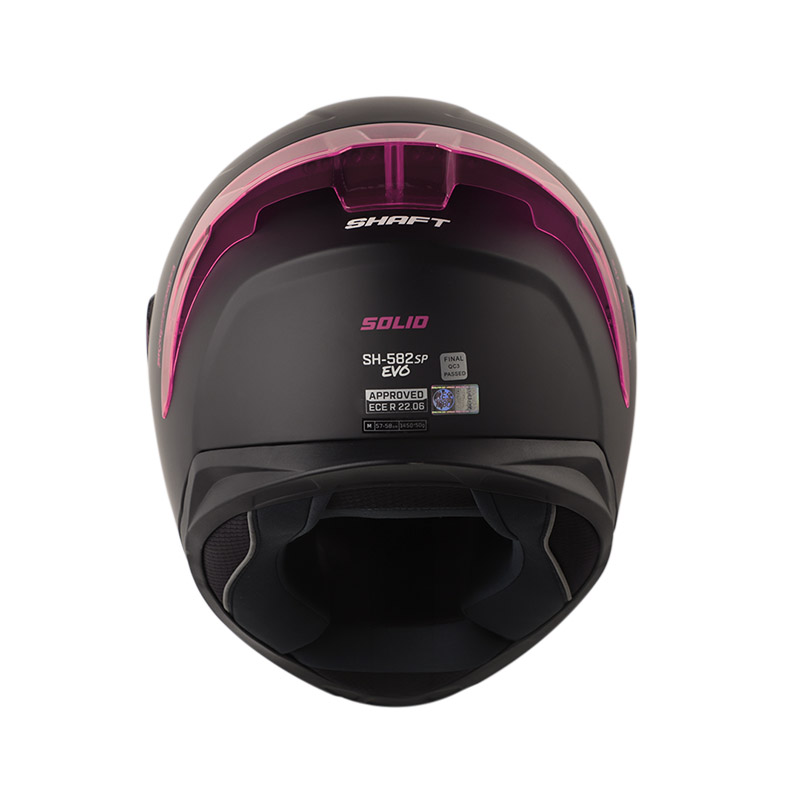 CASCO INTEGRAL SHAFT SH582SP EVO SOLID NEGRO FUCSIA MATE VISOR FUCSIA