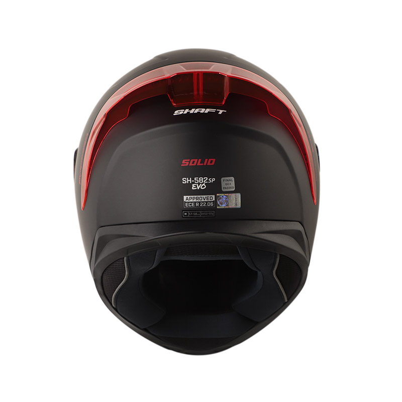 CASCO INTEGRAL SHAFT SH582SP EVO SOLID NEGRO ROJO MATE VISOR IRIDIUM ROJO
