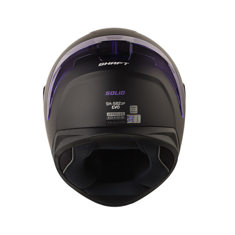 CASCO INTEGRAL SHAFT SH582SP EVO SOLID NEGRO MORADO MATE VISOR IRIDIUM MORADO 