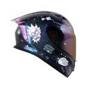 CASCO INTEGRAL SHAFT SH526SP EVO RICKVIVAL CAMALEON MORADO BRILLO SPOILER Y VISOR MORADO