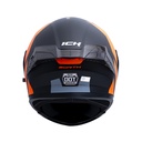 CASCO ABATIBLE ICH 3120 DOBLE VISOR ZORTH NEGRO NARANJA MATE VISOR NEGRO
