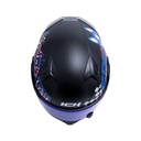 CASCO ABATIBLE ICH 3120 DOBLE VISOR ELEMENTARY NEGRO ROJO MATE VISOR AZUL