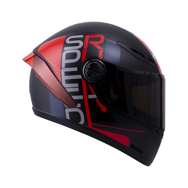 CASCO INTEGRAL ICH 501SP DOPE NEGRO ROJO MATE VISOR NEGRO