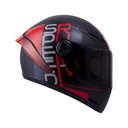 CASCO INTEGRAL ICH 501SP DOPE NEGRO ROJO MATE VISOR NEGRO
