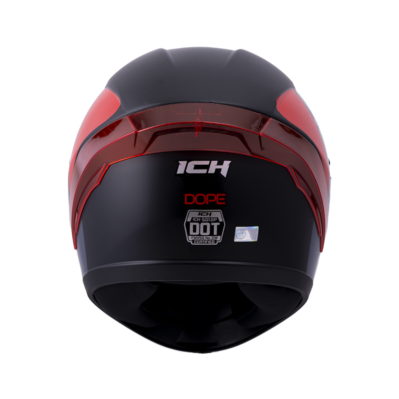 CASCO INTEGRAL ICH 501SP DOPE NEGRO ROJO MATE VISOR NEGRO