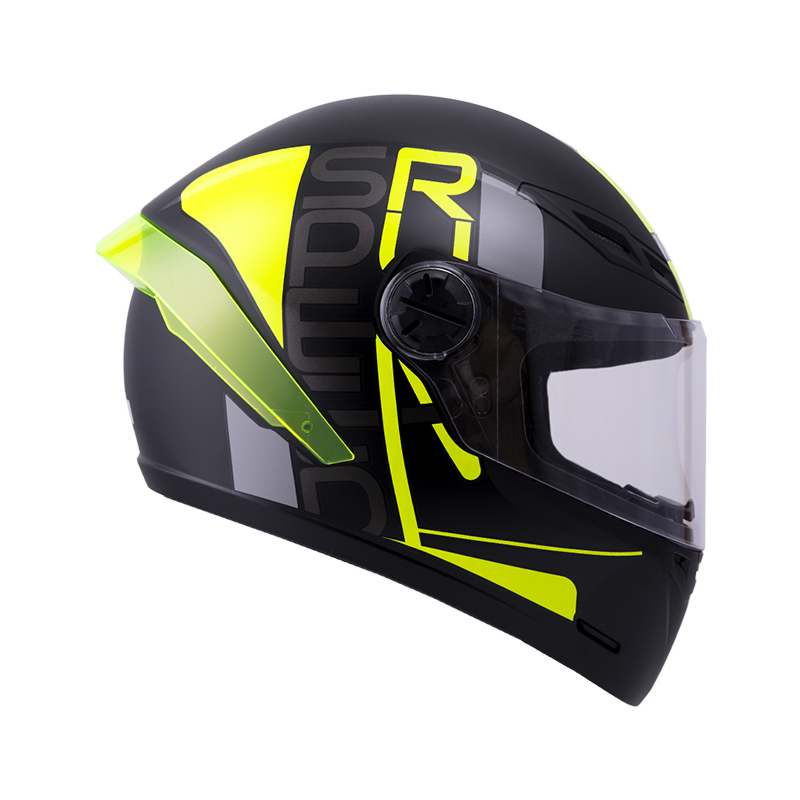 CASCO INTEGRAL ICH 501SP DOPE NEGRO AMARILLO MATE VISOR TRANSPARENTE