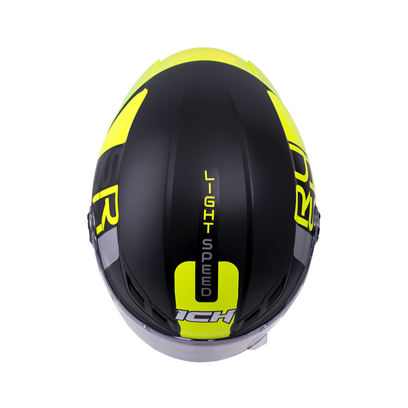 CASCO INTEGRAL ICH 501SP DOPE NEGRO AMARILLO MATE VISOR TRANSPARENTE