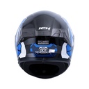 CASCO INTEGRAL ICH 503 X-LOCK NEGRO BLANCO AZUL BRILLO VISOR TRANSPARENTE